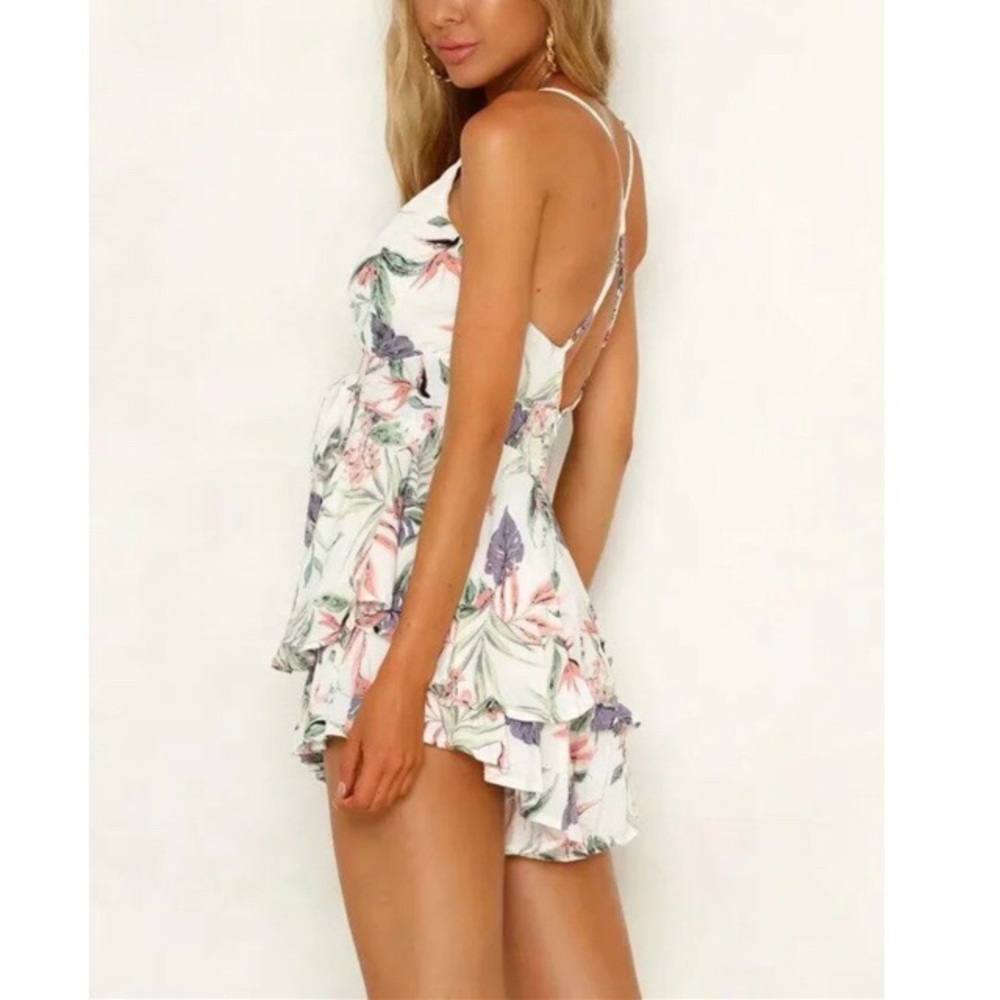 White Floral Playsuit - Picture 2 of 6